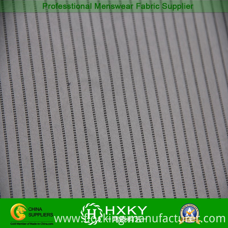 Classic Stripe with Yarn Dyed Polyester Fabric for Men's Jacket or Wadded Jacket